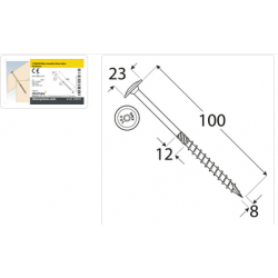 DMX 320810 	CT 08100 Wkręt ciesielski  8x100 - (50/op)